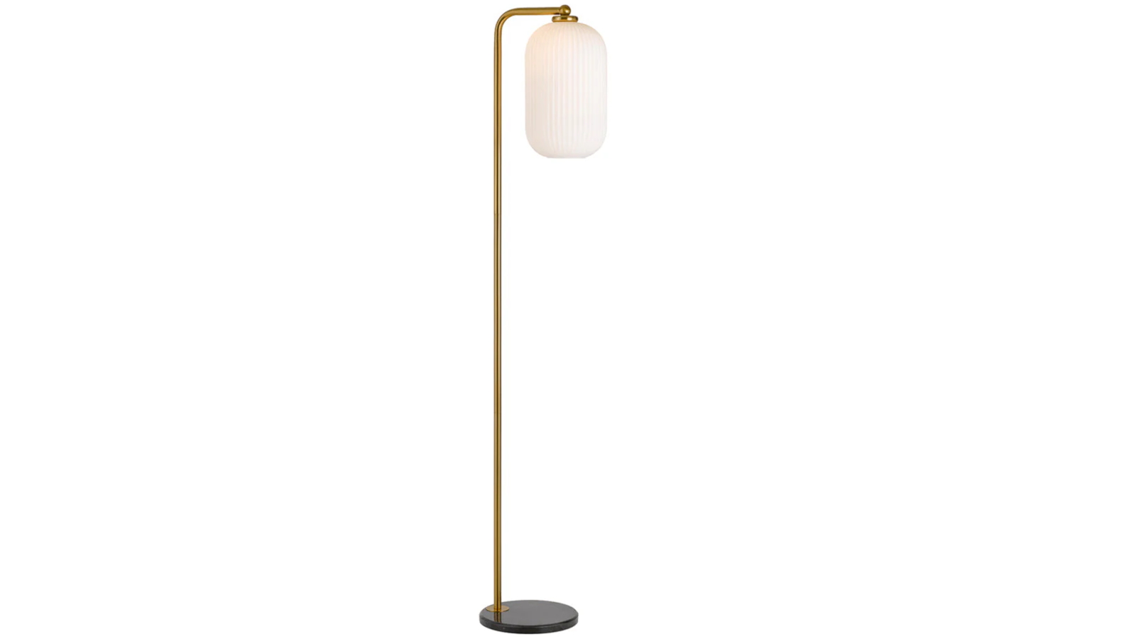 Pretty & Practical Terni Black Marble Opal Floor Lamp with Foot Switch and Adjustable Height