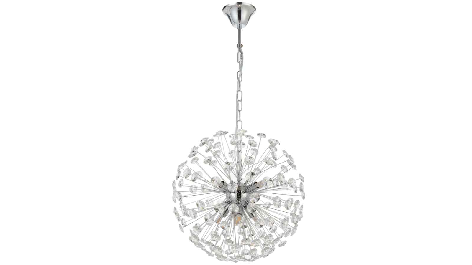 Pretty & Practical Salamanca 2metre Chain Chrome Crystal 8-Light Pendant