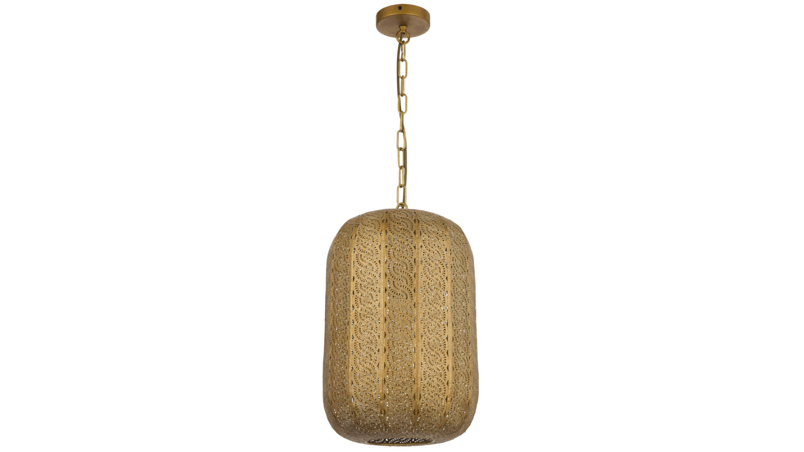 Pretty & Practical Metal Dublin Vintage Pendant Light - Antique Brass