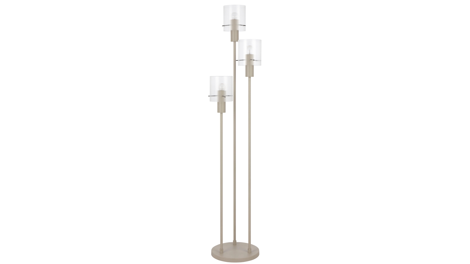 Pretty & Practical Malmo Stylish Grey Floor Lamp with Clear Shade