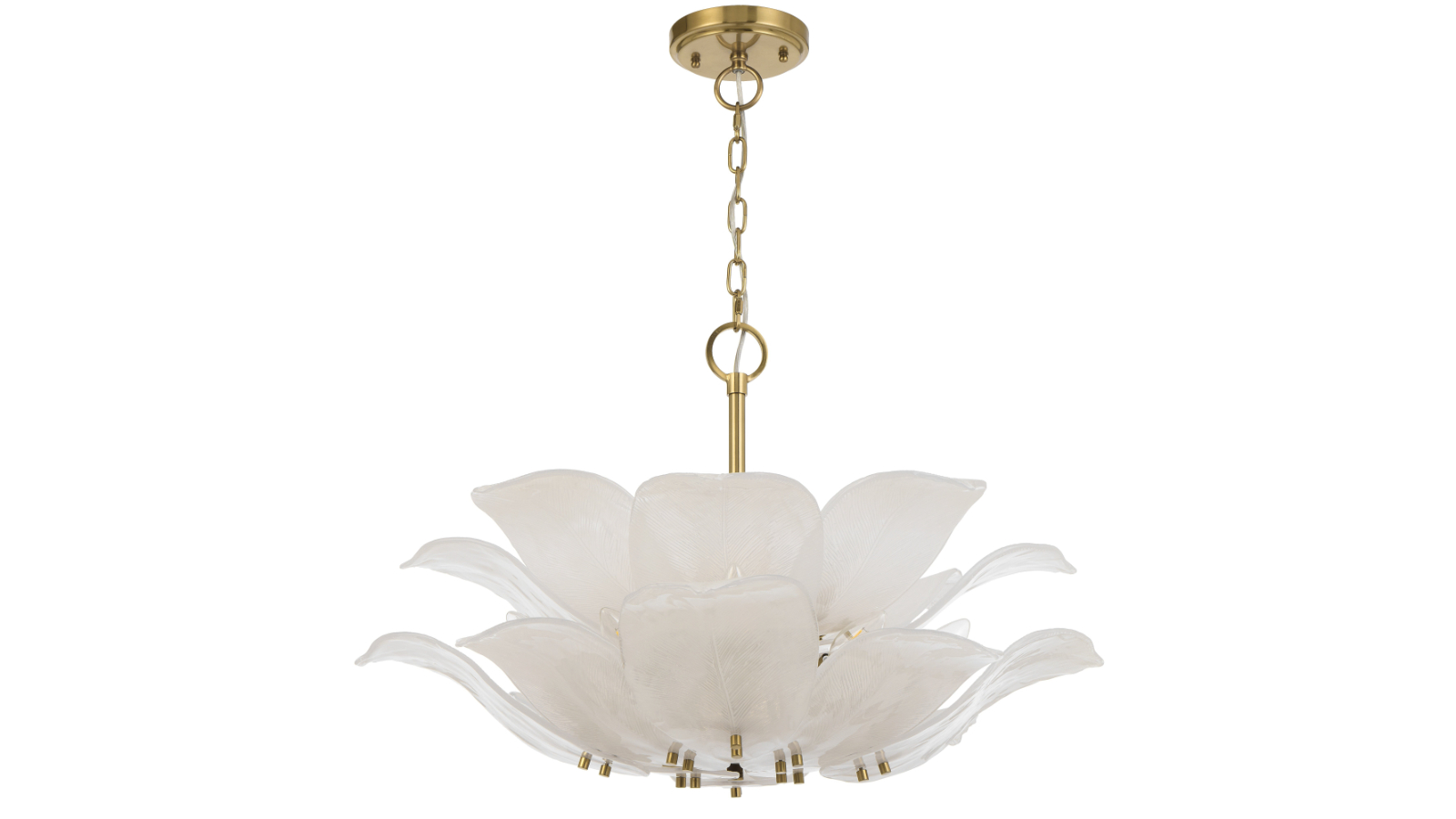 Pretty & Practical Varna Brass Pendant with Frost Glass Piece