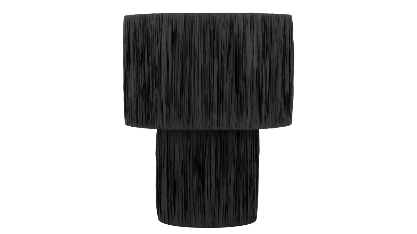 Pretty & Practical Wichita Black Raffia Table Lamp with Modern Base Design