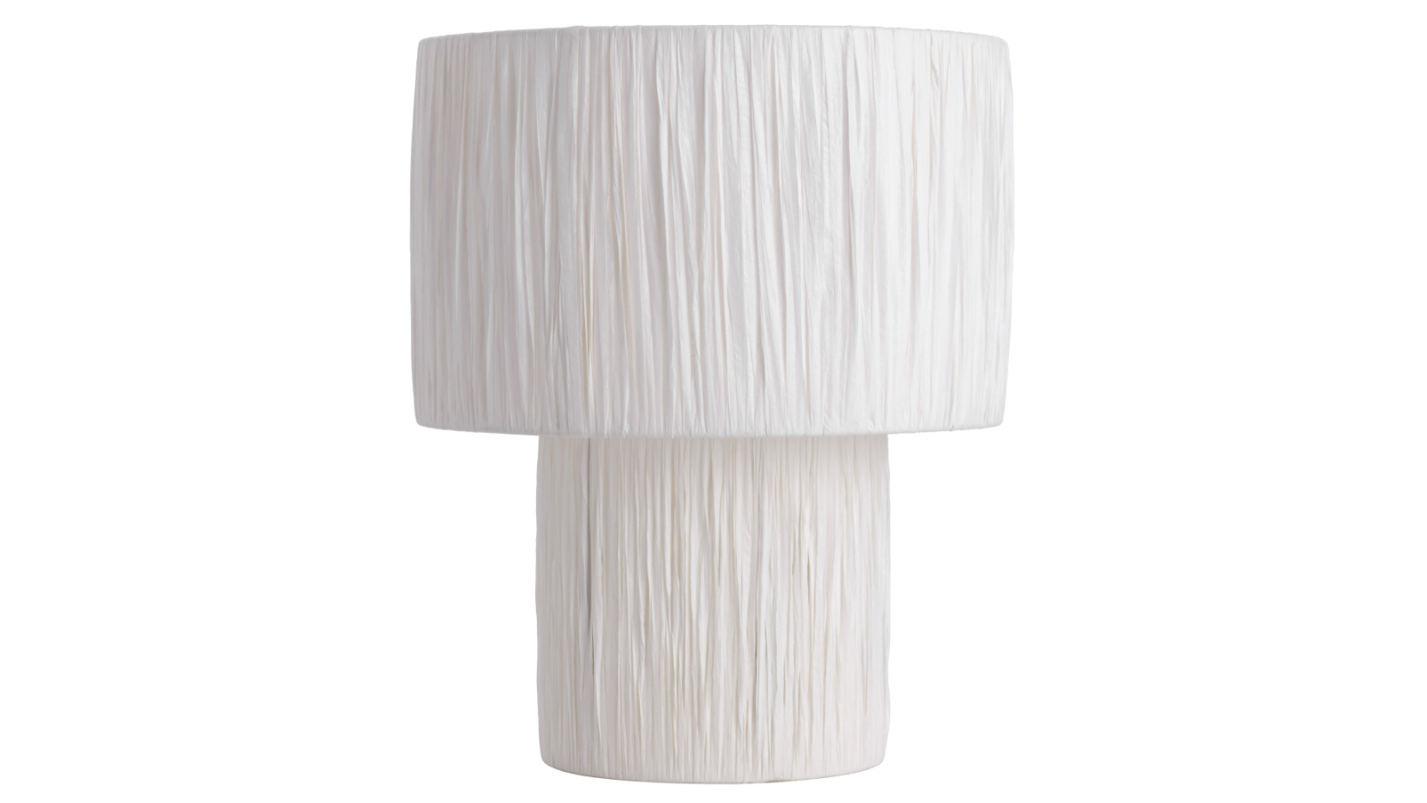 Pretty & Practical Lincoln White Raffia Shade Lamp