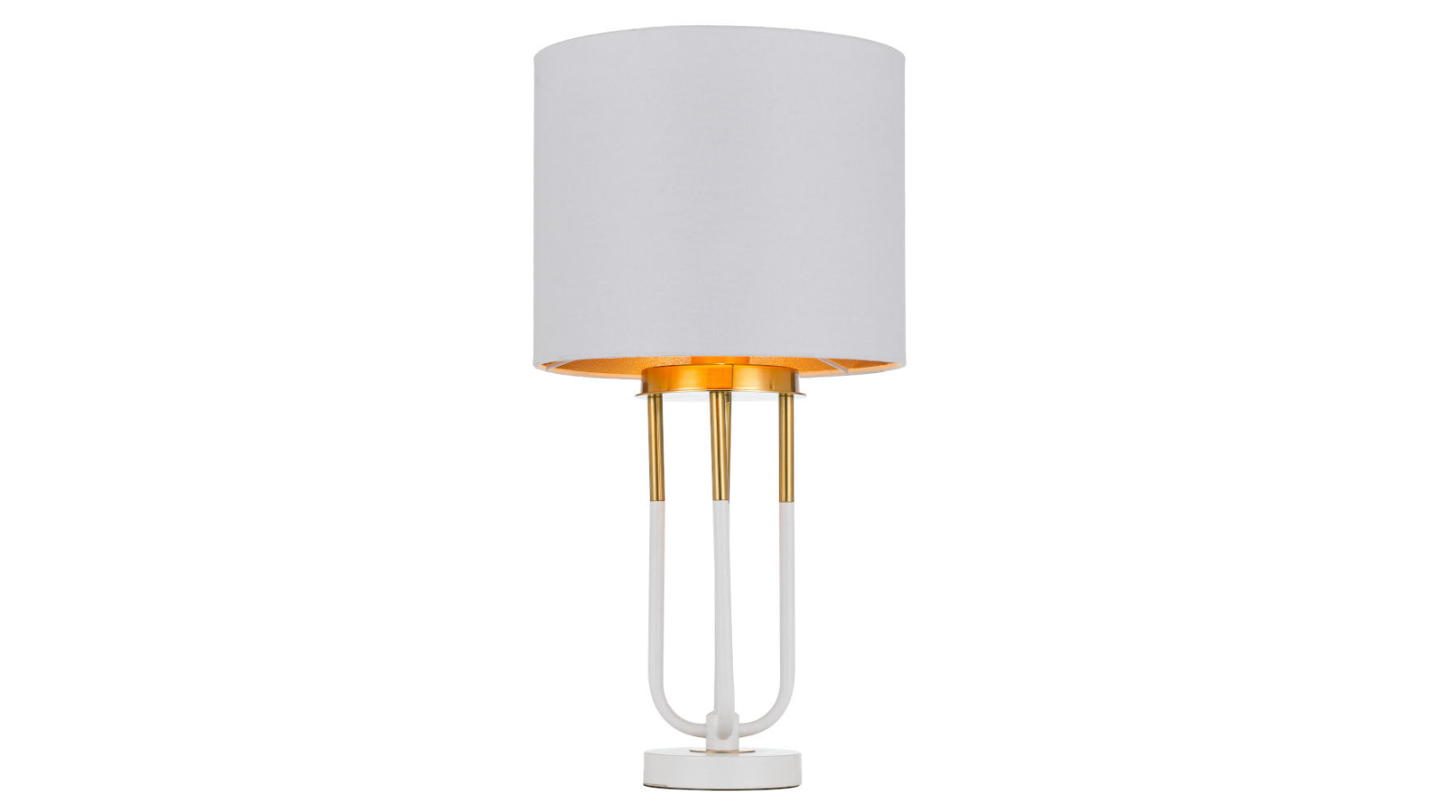 Pretty & Practical Boise Elegant White and Antique Gold Modern Table Lamp