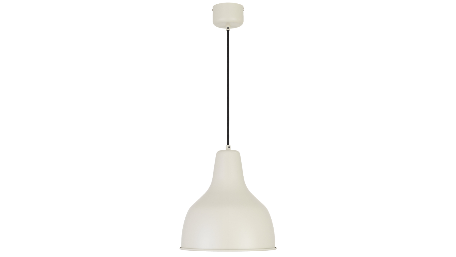 Pretty & Practical Willow Beige Satin Finish Pendant Lamp with 2metre Textile Cable