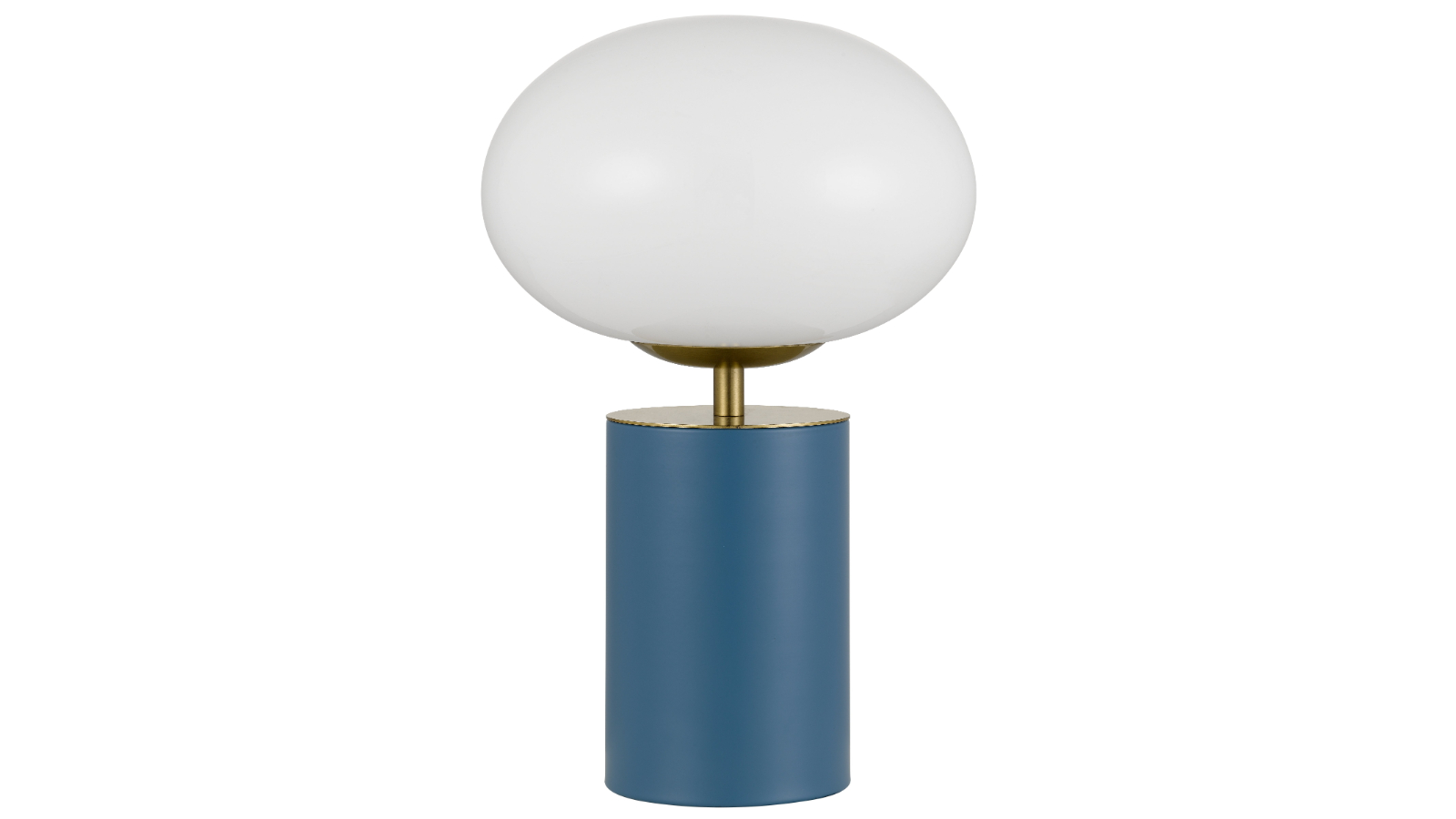 Pretty & Practical Garnet Bold Blue and Gold Opal Glass Touch Table Lamp