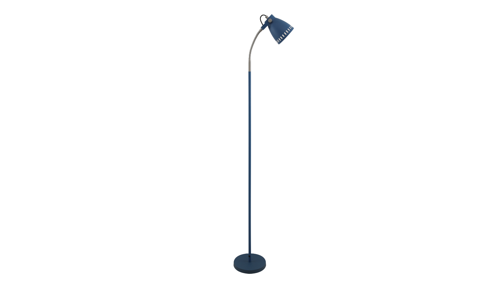 Pretty & Practical Pearl Blue/Nickel Floor Lamp with 25W Bulb and Stylish Design