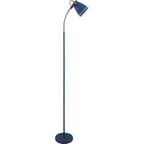 Pretty & Practical Pearl Blue/Nickel Floor Lamp with 25W Bulb and Stylish Design