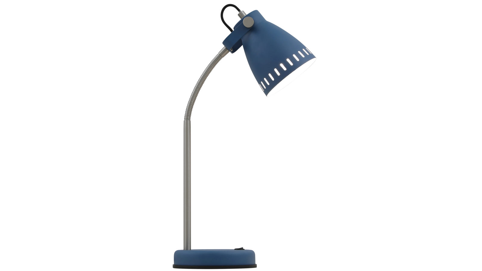 Pretty & Practical Granite Blue & Nickel Contemporary Lamp