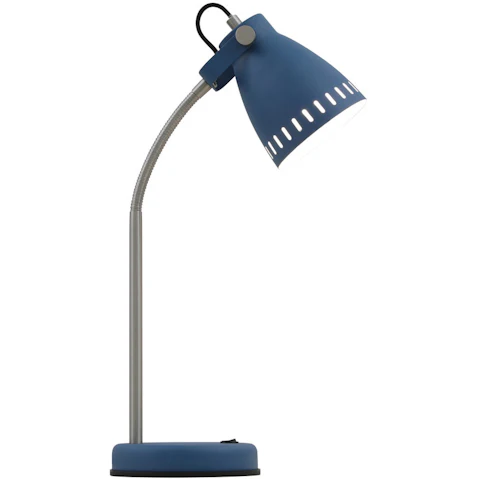 Pretty & Practical Granite Blue & Nickel Contemporary Lamp