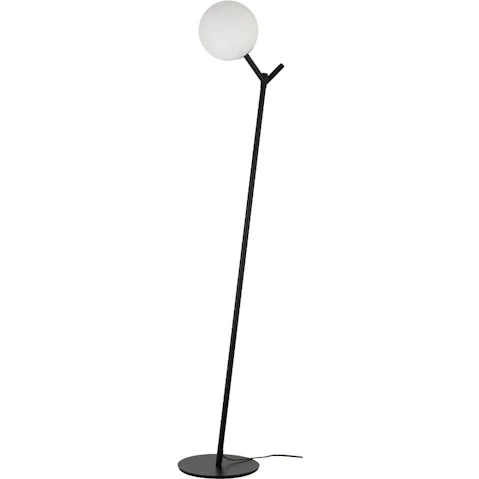 Pretty & Practical Metro Black Opal Floor Lamp with Foot Switch and Adjustable Height