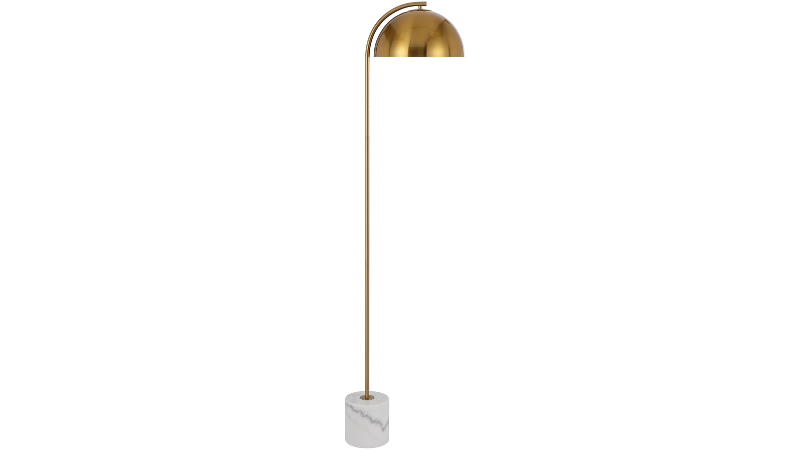 Pretty & Practical Teralux White Marble Floor Lamp with Foot Switch and Adjustable Brightness