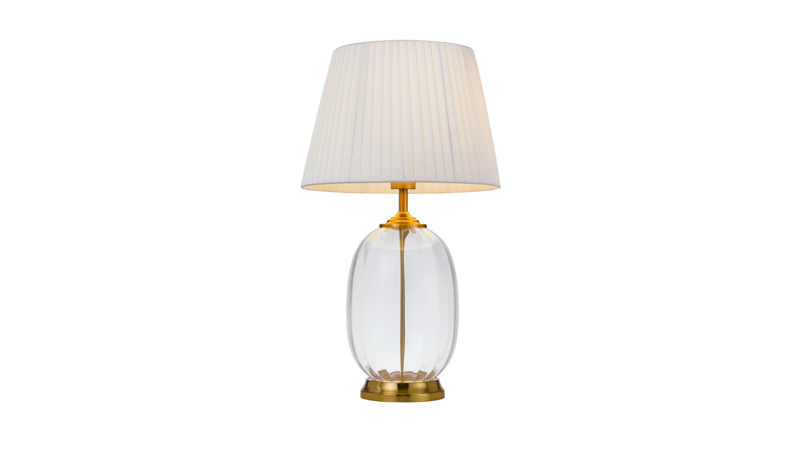 Pretty & Practical Tall Vitaline Table Lamp with Glass Element for Elegant Room Lighting