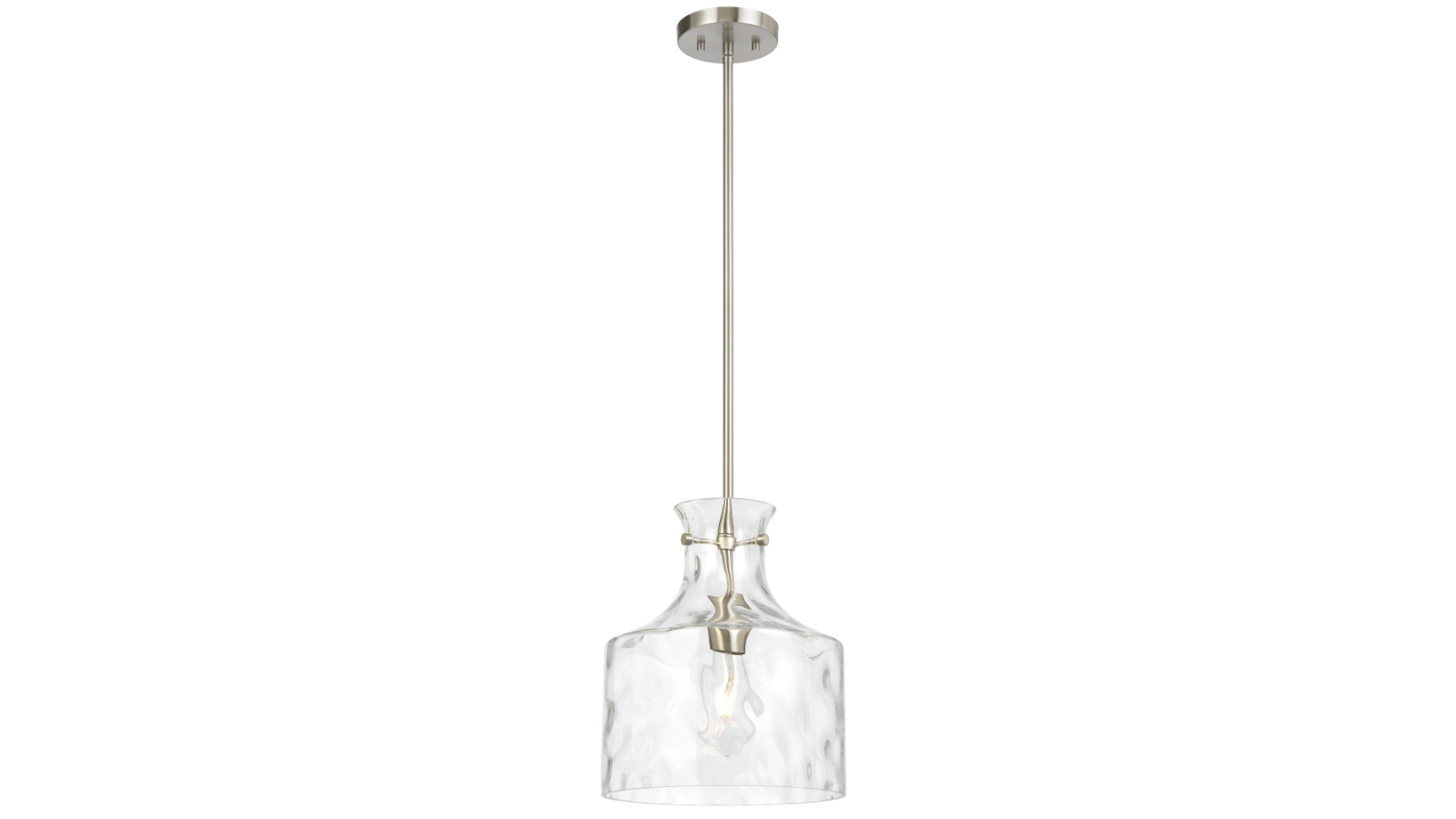 Pretty & Practical Metal Norastone Pendant Light - Nickel