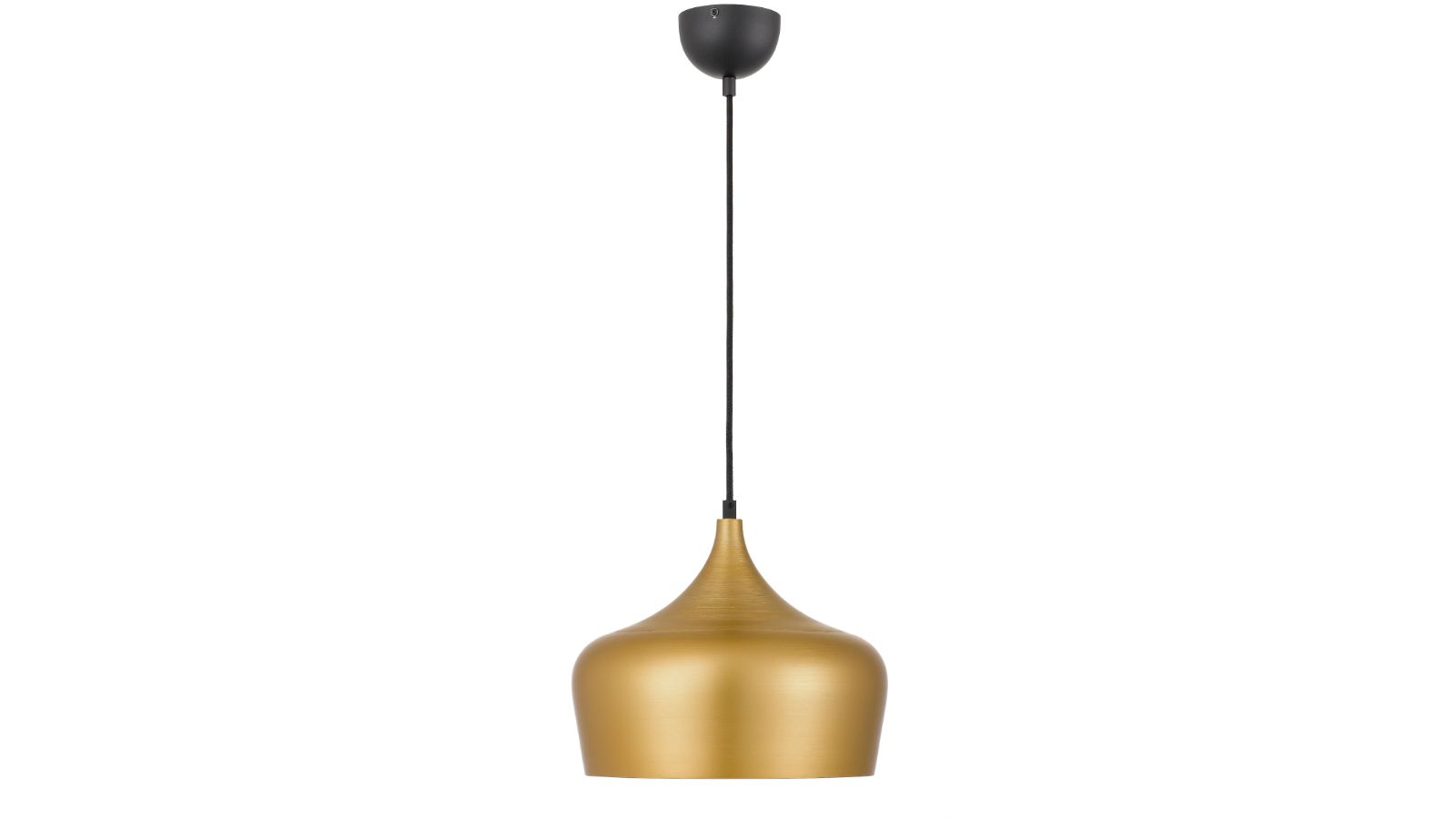 Pretty & Practical Zanoform Gold Brushed Pendant Light with Matte Black Accent and 1.5metre Rod