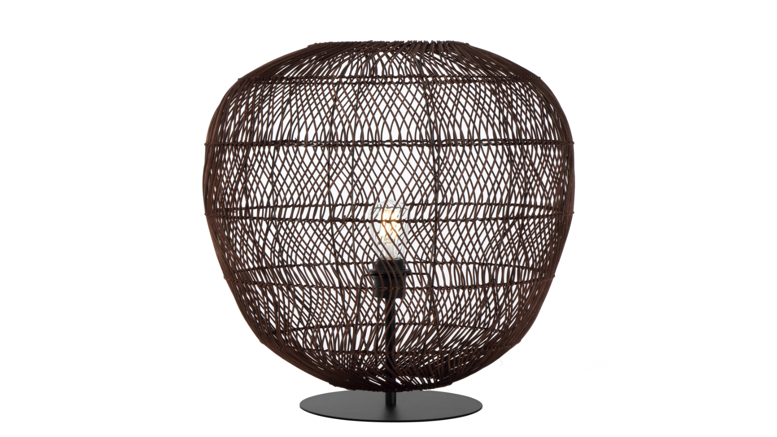 Pretty & Practical Large Noraform Table Lamp for Warm Home Ambience - Black/Brown