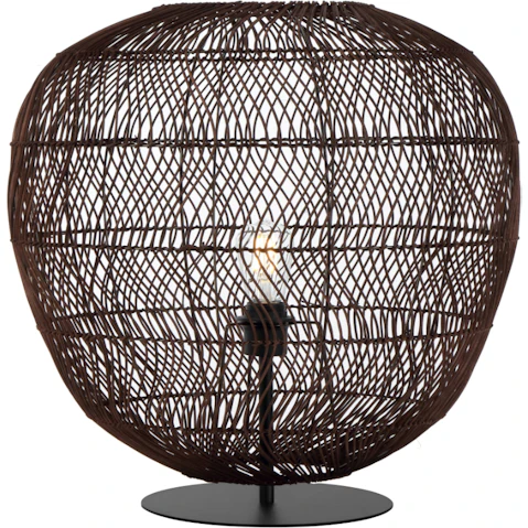 Pretty & Practical Large Noraform Table Lamp for Warm Home Ambience - Black/Brown