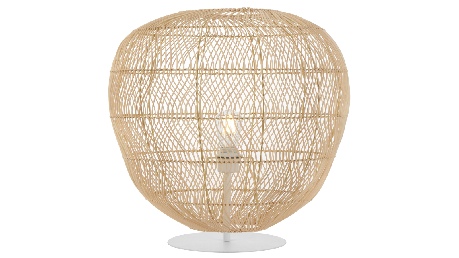 Pretty & Practical Large Noramark Table Lamp for Elegant Home - White/Natural
