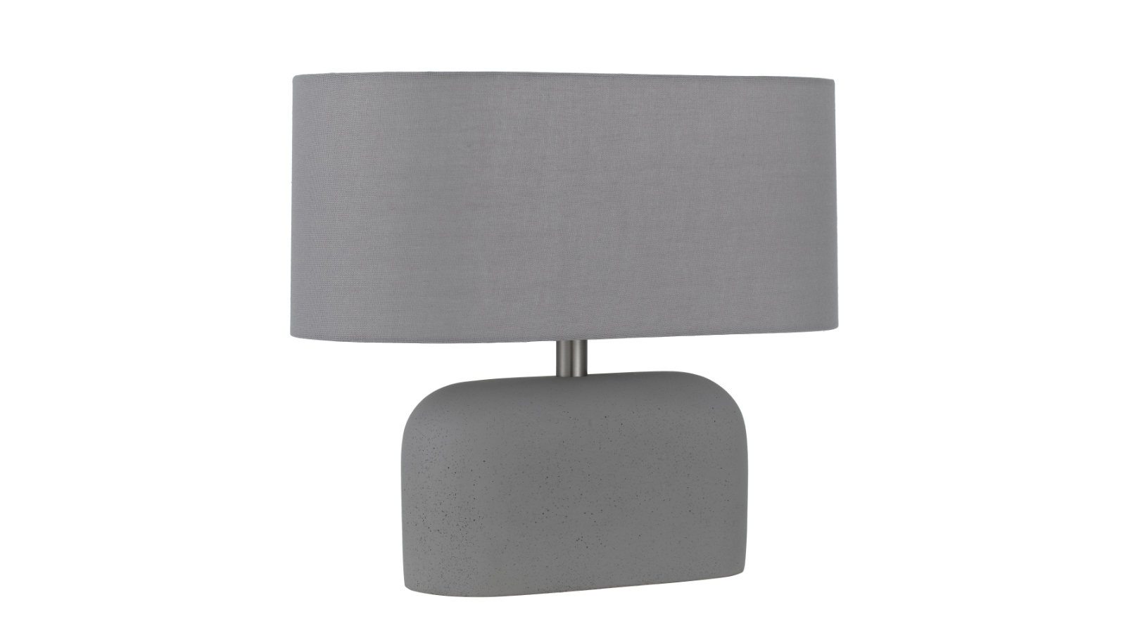 Pretty & Practical Cantoline Concrete Table Lamp with Soft Grey Linen Shade