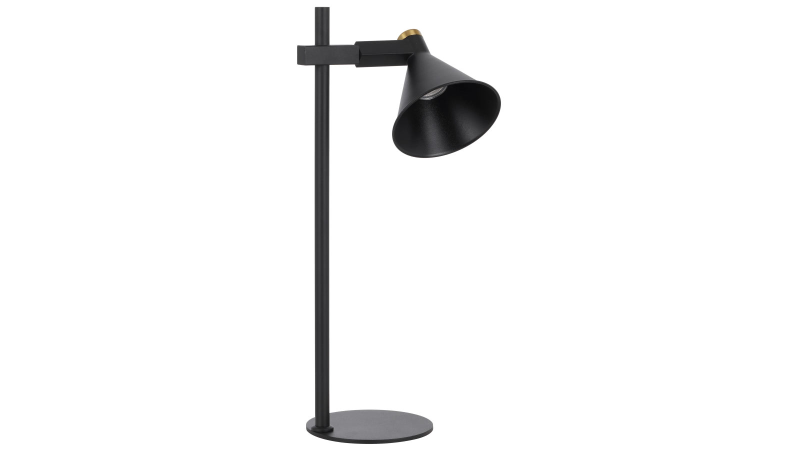 Pretty & Practical Solton Black Sand Table Lamp with Adjustable GU10 Light Head