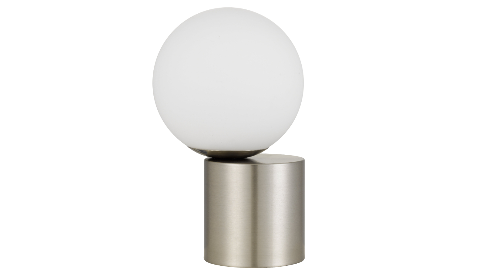 Pretty & Practical Altoshade Opal Matte Touch Table Lamp with Sleek Design - Nickel