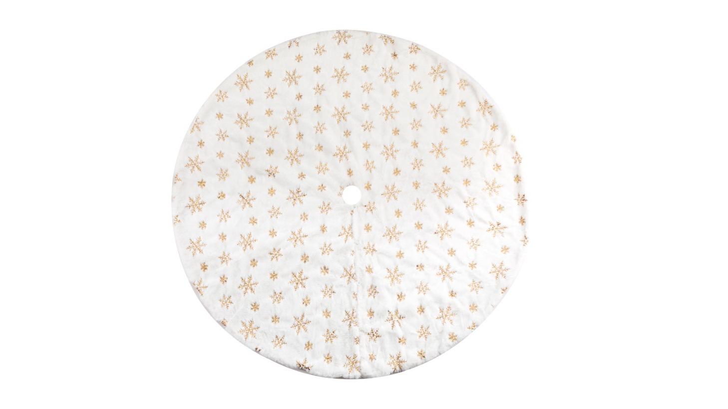 Jingle Jollys Snowflake Ornament Christmas Tree Skirt - 120cm