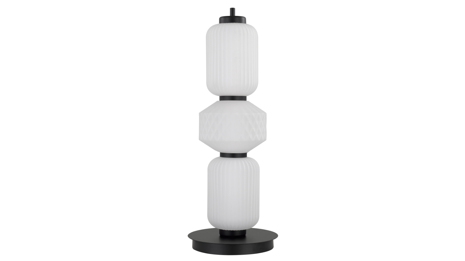 Pretty & Practical Trento 3000k Dimmable Warm Light with Frost Glass LED Table Lamp - Black