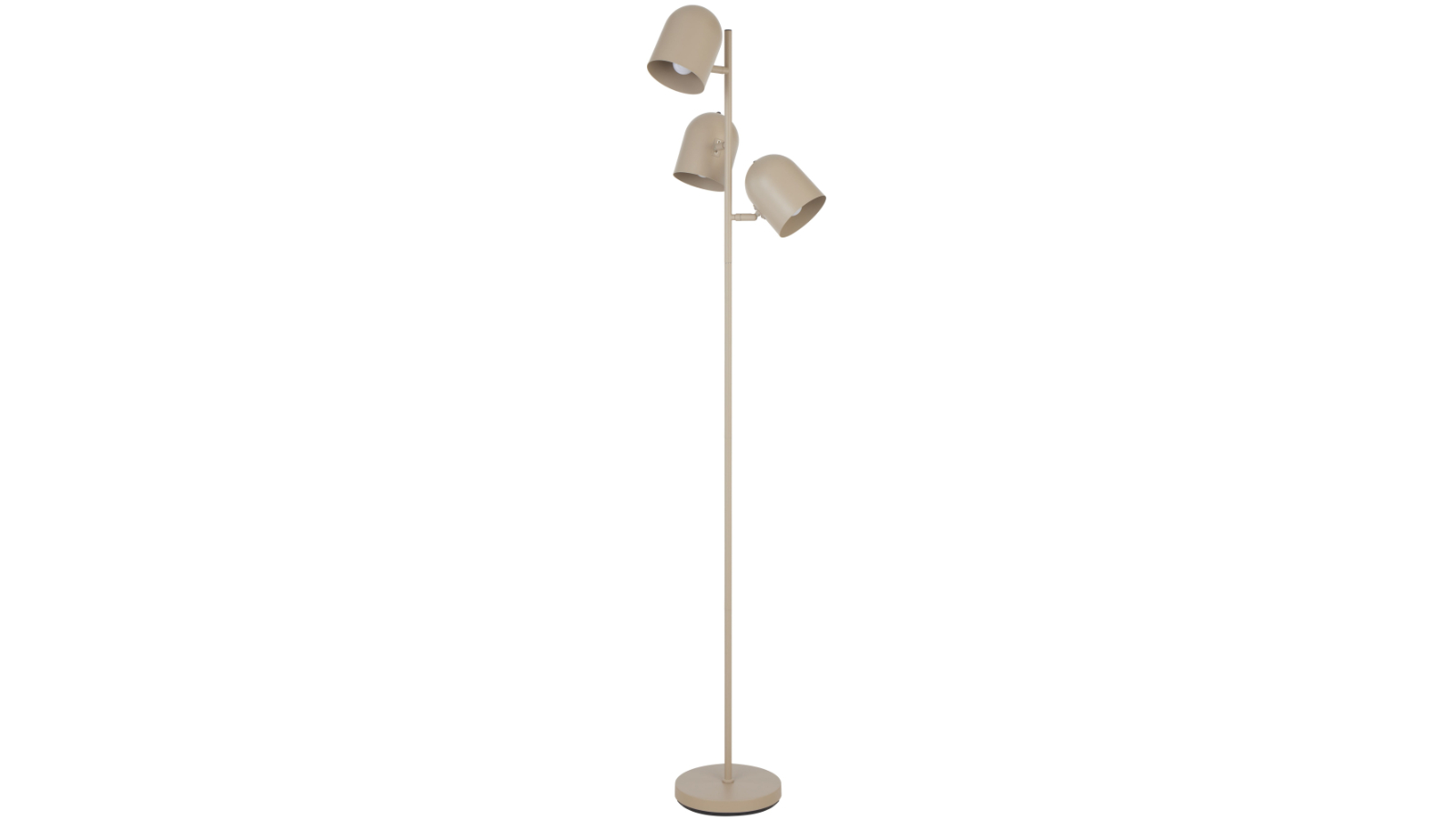 Pretty & Practical Livorno Taupe Satin 3-Light Floor Lamp with Adjustable Head Switch 