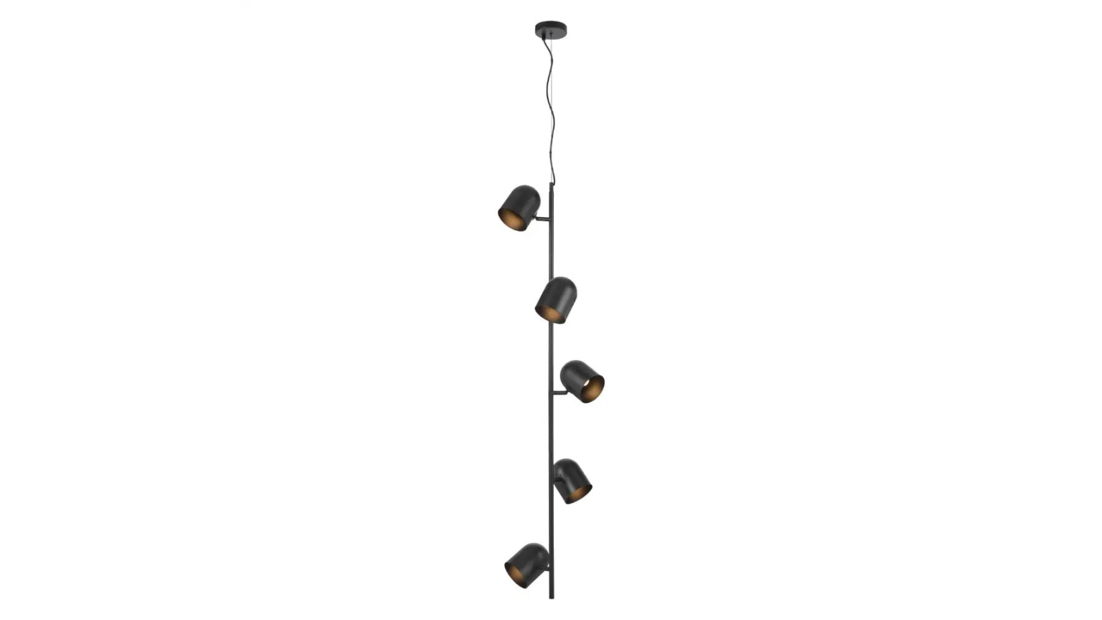 Pretty & Practical Ravenna 5-Light Pendant with Classic Design - Black Satin