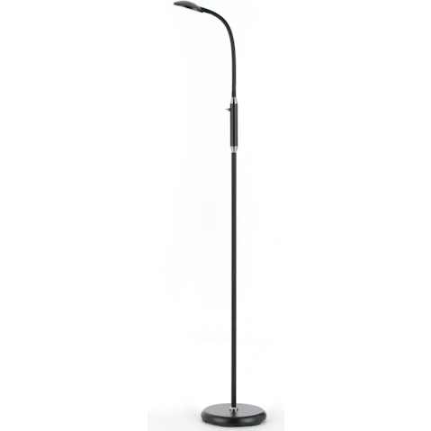 Pretty & Practical Monza Black LED Floor Lamp with 420 Lumens Output and Modern Style