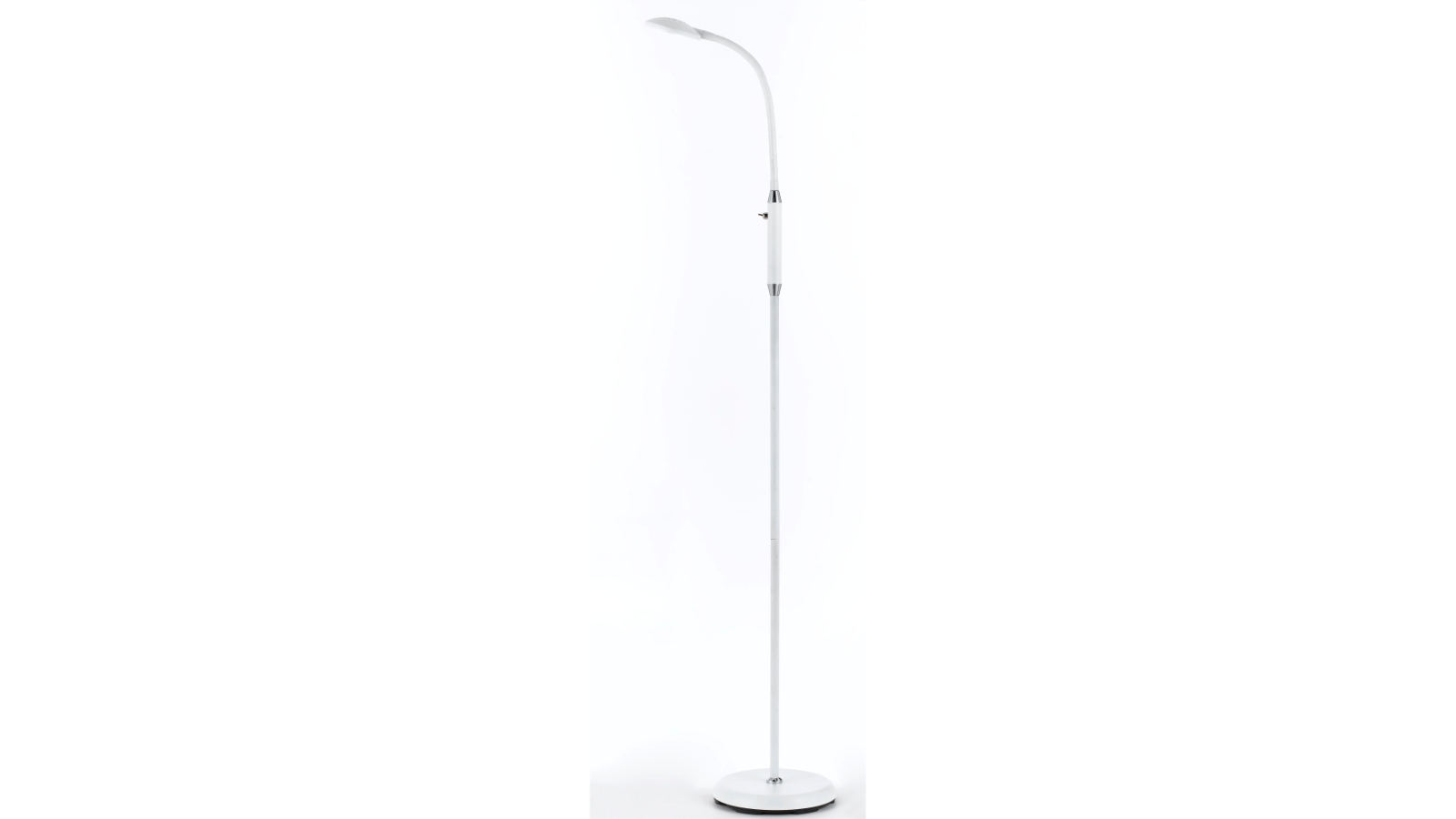 Pretty & Practical Treviso White LED Floor Lamp with 420 Lumens and Warm 3000K Color Temperature
