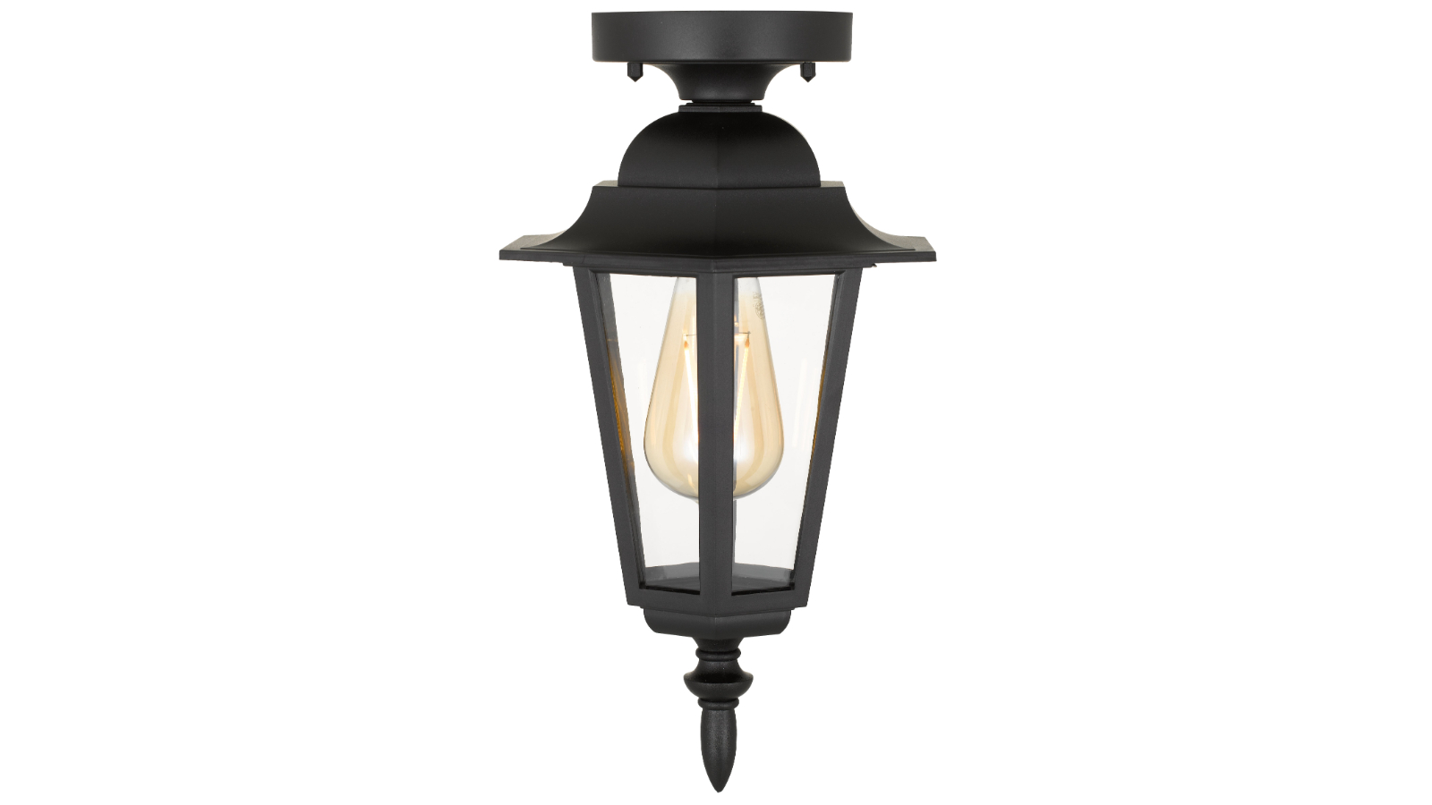 Pretty & Practical La Spezia Exterior Pendant with IP44 Protection and Cable - Black
