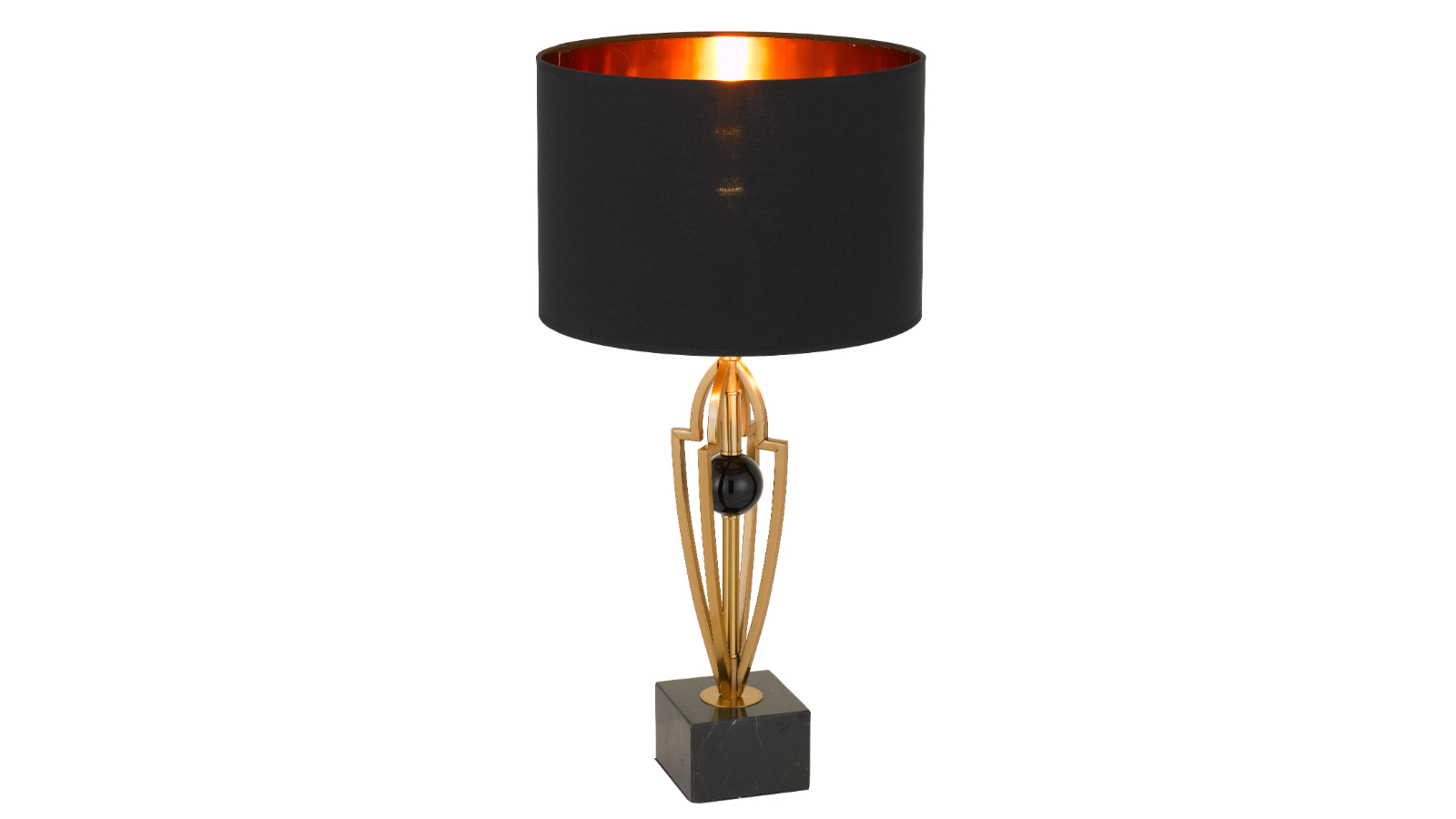 Pretty & Practical Catanzaro Rich Accent Antique Table Lamp for Home Interior - Black/Gold
