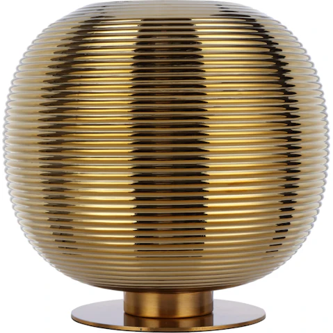 Pretty & Practical Tarragona Antique Gold with Gold Glass Table Lamp
