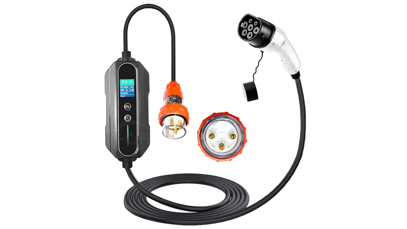 X-Car 5m 32 Amp 7kW 3 Pin Type 2 Portable EV Charger
