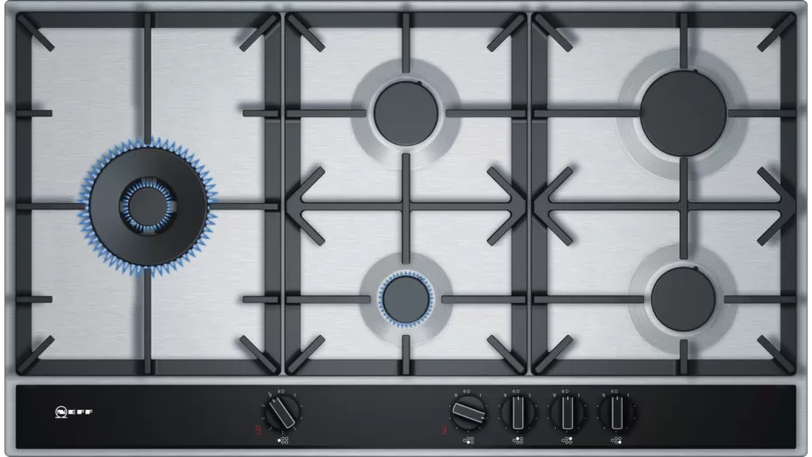 NEFF 900mm 5 Burner Gas Cooktop with Integrated Control Stainless