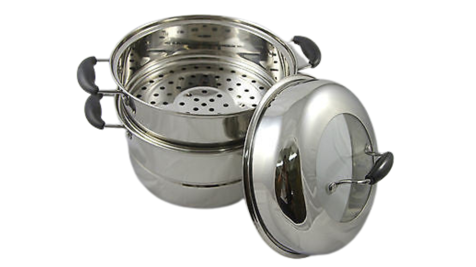 Bargene 30cm DoubleTier Stainless Steel Steamer Set Harvey Norman