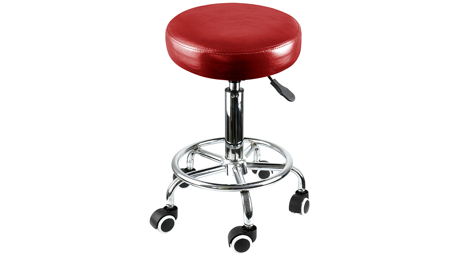 Levede Lift Round Swivel Salon Stool Bar Chair - Red