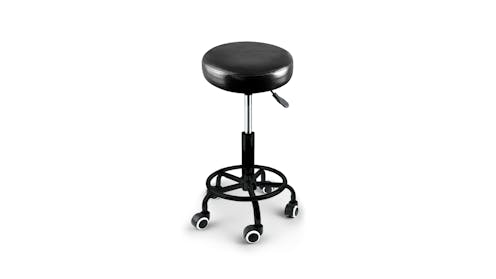 Levede Piece Black Salon Bar Stool with Adjustable Height Black Stand