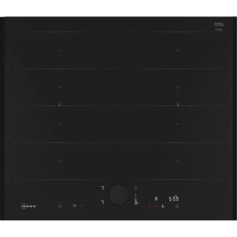 NEFF 600mm Flex Induction Cooktop with Twist Pad Flex Control - Deep Black