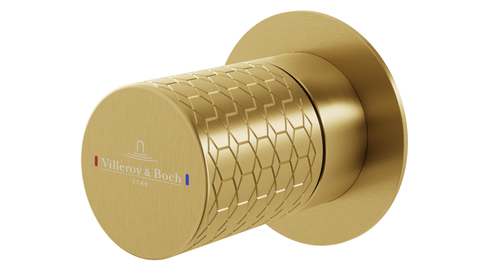 Villeroy & Boch Luxx Shower Mixer Trim and Body - Brushed Gold