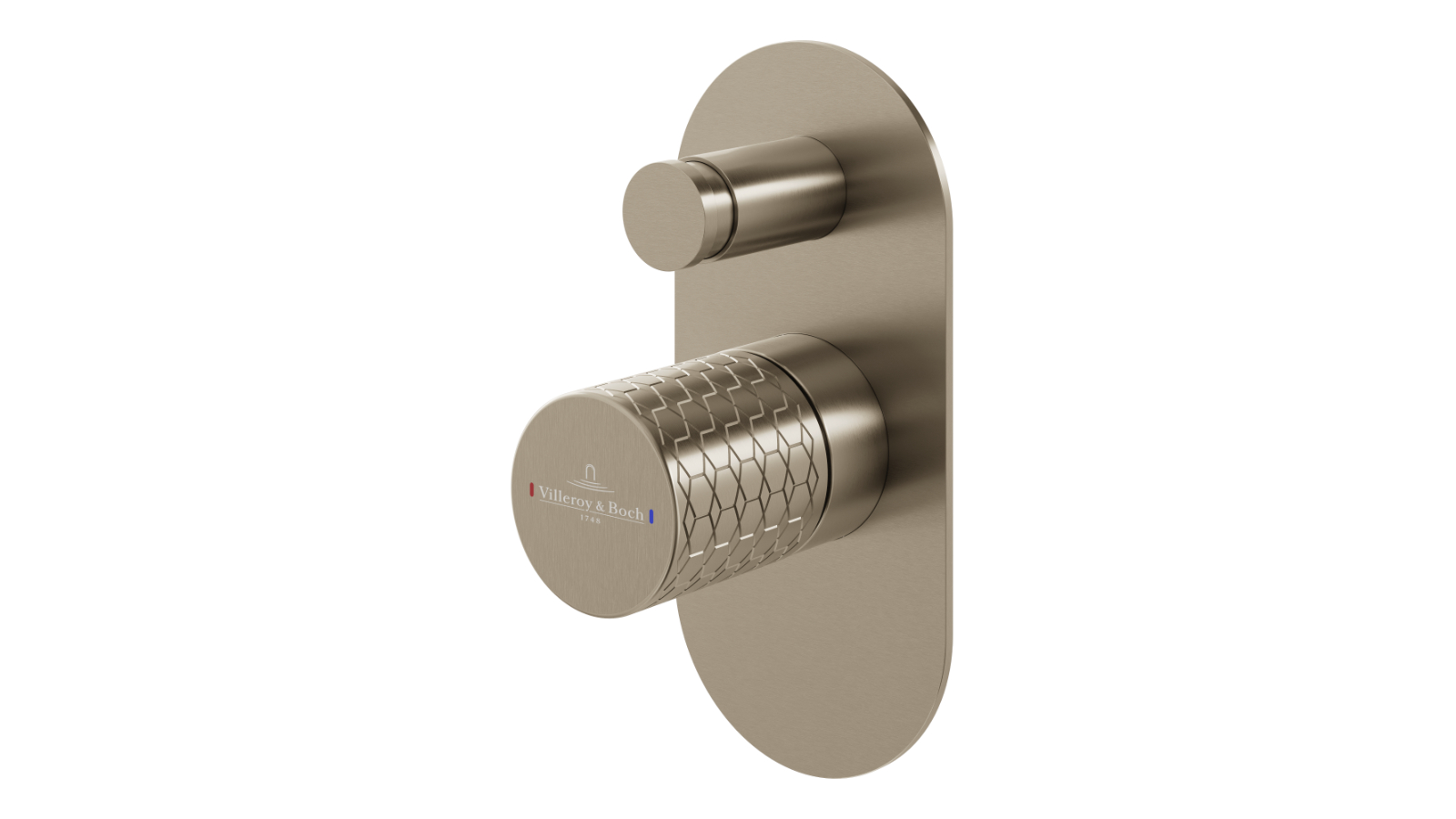Villeroy & Boch Luxx Diverter Mixer Trim and Body - Brushed Nickel