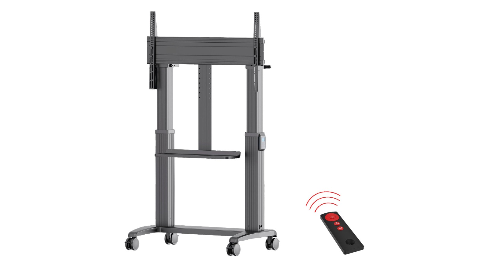 North Bayou T70SH Electric Mobile TV Stand for Touch Panels with Shelf
