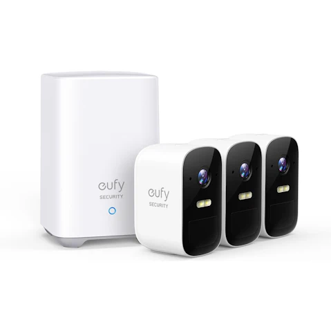 eufy Security eufyCam 2C Pro 2K 3-Pack Camera Kit with HomeBase 2