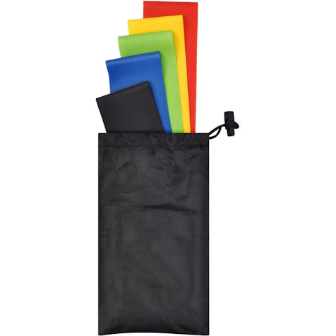 TODO Exercise Pilates Yoga Loop Resistance Band Workout Set + Bag - 5 Piece
