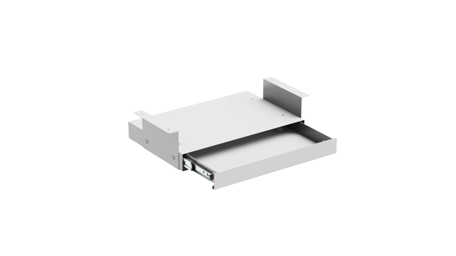 Desky Book Gap Ultra-Slim Under Desk Drawer - White
