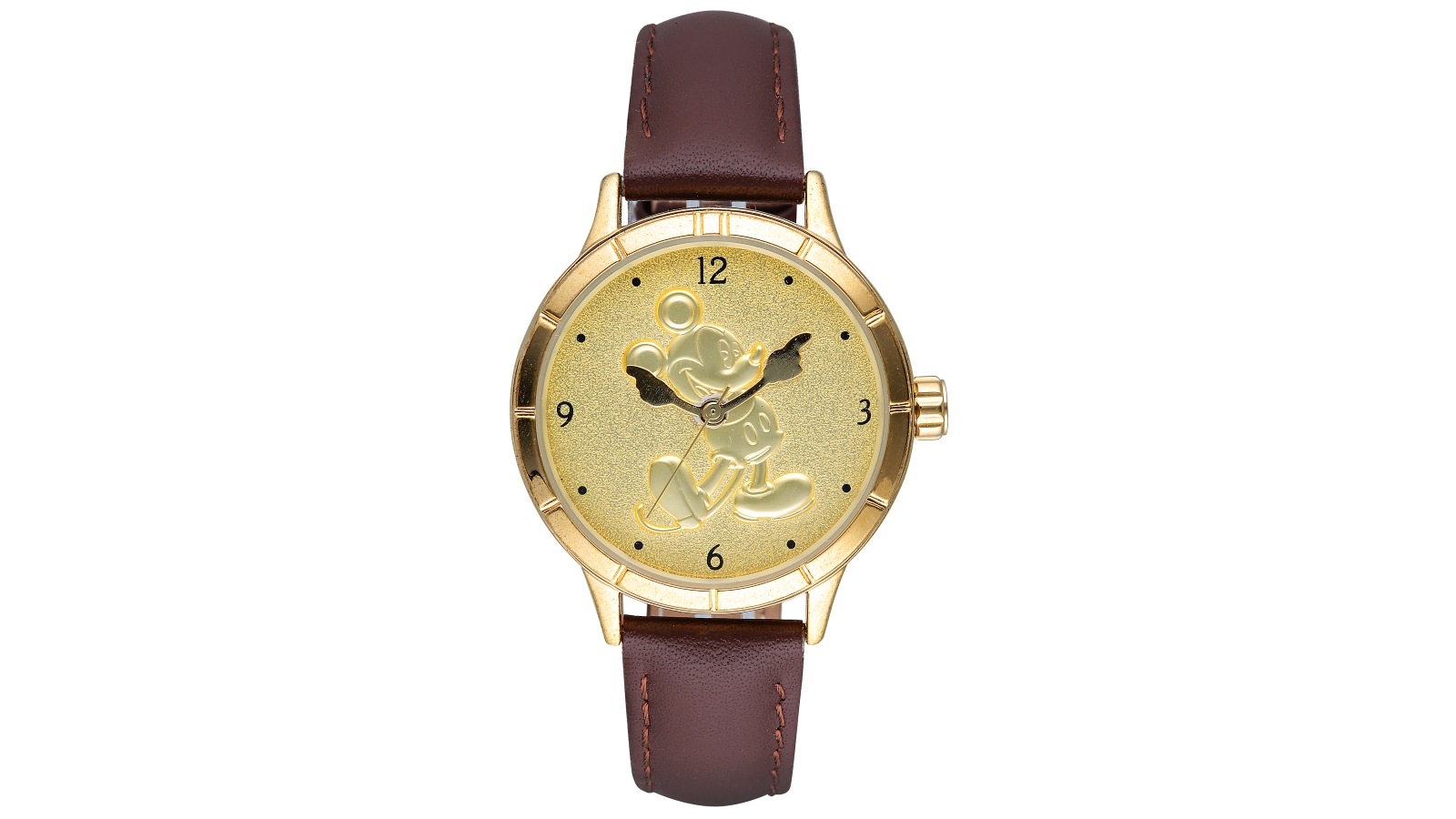 Disney Mickey Sculpted Dial 3.1cm Watch - Gold