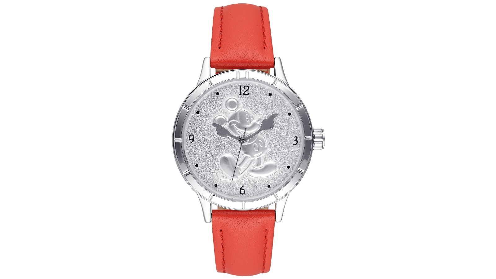 Disney Mickey Sculpted Dial 3.1cm Watch - Red/Silver