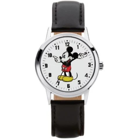 Disney Bold Mickey 3.5cm Watch - Black/White