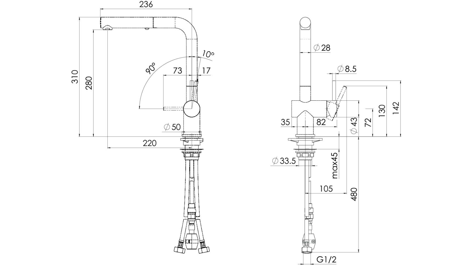 Franke Active Plus PullOut Kitchen Mixer Tap Black Harvey Norman